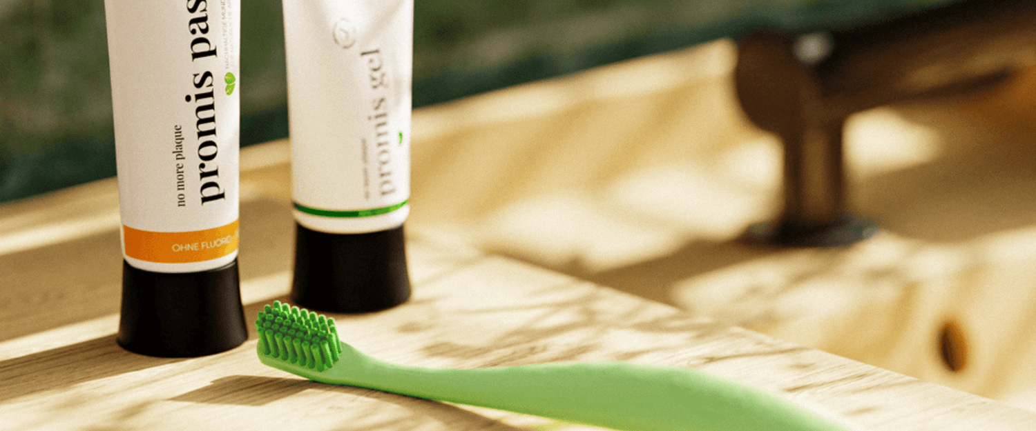 promis natural fluoride-free toothpaste sustainable toothbrush holders